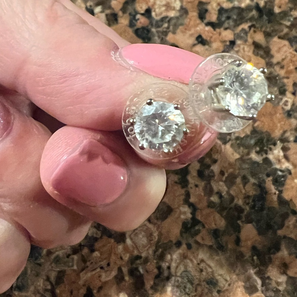 Stella & Dot Sparkling Silver Earrings